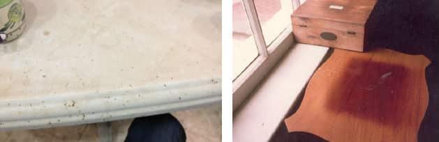 נזקי חום ברהיטים